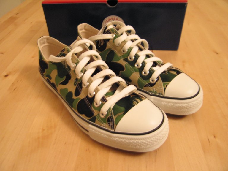 converse bape camo